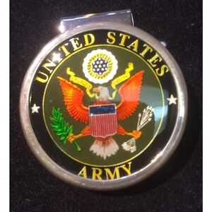 Money Clip United States Army Round Army Seal Center Eagle Beautiful